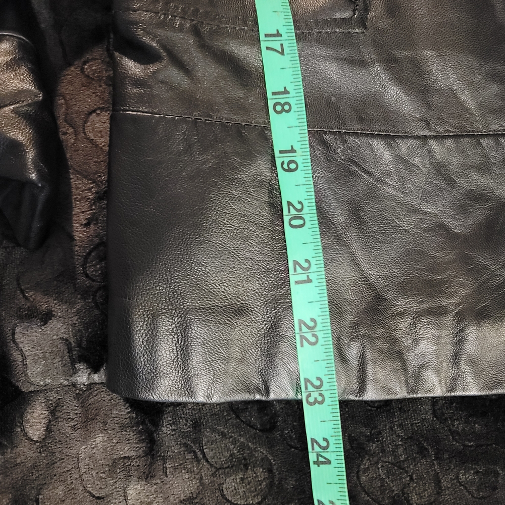 Tahari Leather Ruffle Jacket - Picture 12 of 15